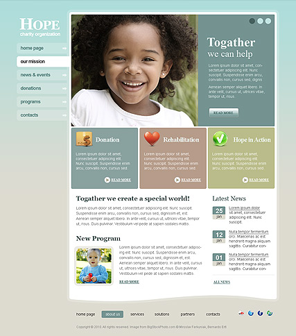 charity hope html template id 300110892 from