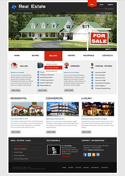 responsive html templates real estate