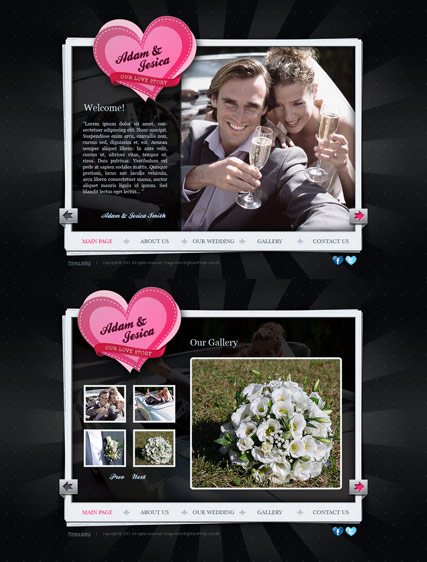 Our Wedding HTML5 template ID:300111149