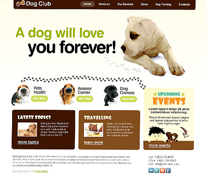 Dog Club Html Template Id 300111217 From Bootstrap Dog Club
