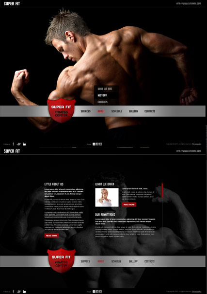 Fitness Club HTML5 template ID:300111295