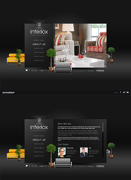 Interior design HTML5 template ID:300111306