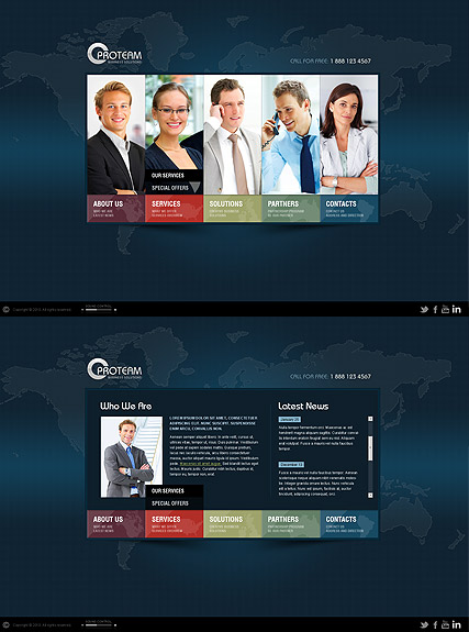 World Business HTML5 template ID:300111317