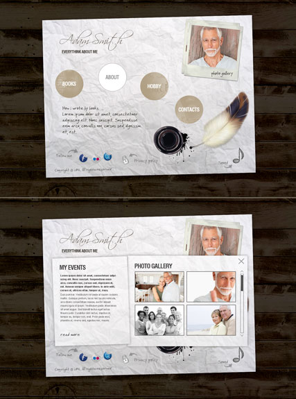 Writer Personal HTML5 template ID:300111322