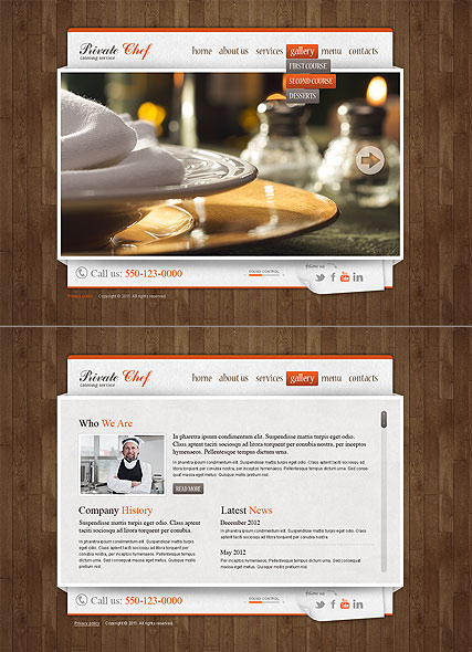 Catering Service HTML5 template ID:300111346