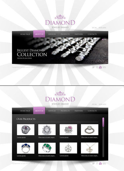 Jewelry HTML5 template ID:300111348