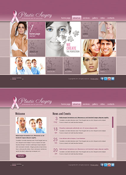 Plastic Surgery HTML5 template ID:300111364
