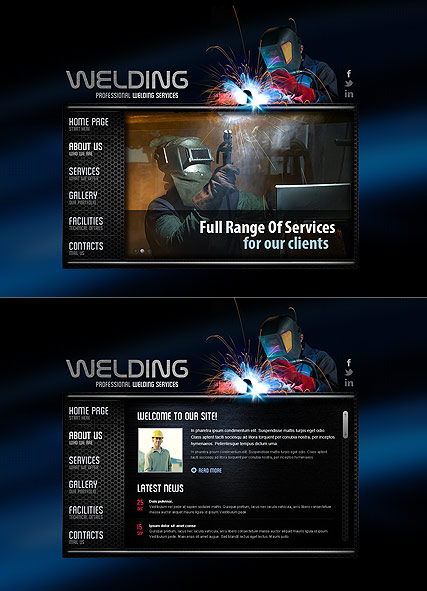 Welding Service HTML5 template ID:300111369