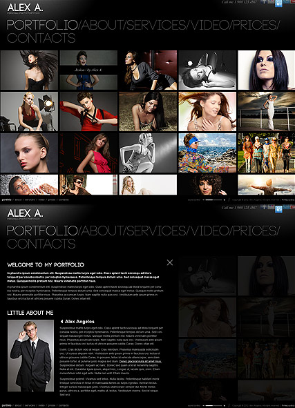 Fullscreen Portfolio HTML5 template ID:300111371