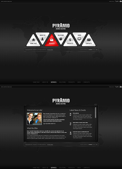 Pyramid Business HTML5 template ID:300111376