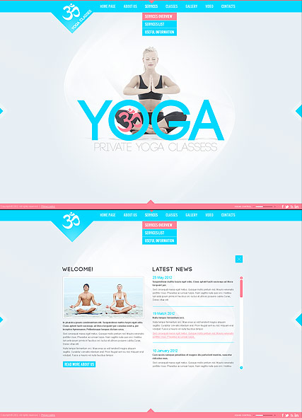 Yoga Classes HTML5 template ID:300111379
