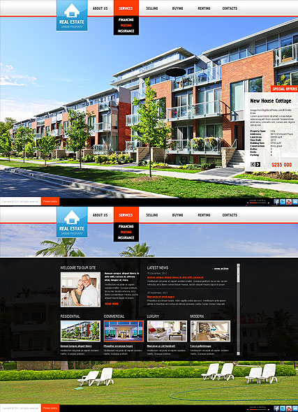 Real Estate HTML5 template ID:300111388