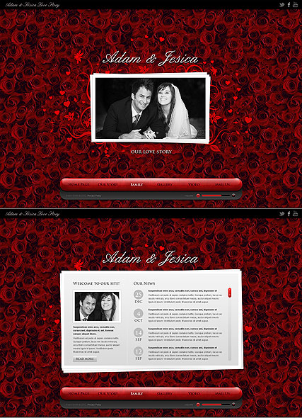 Love Story HTML5 template ID:300111390