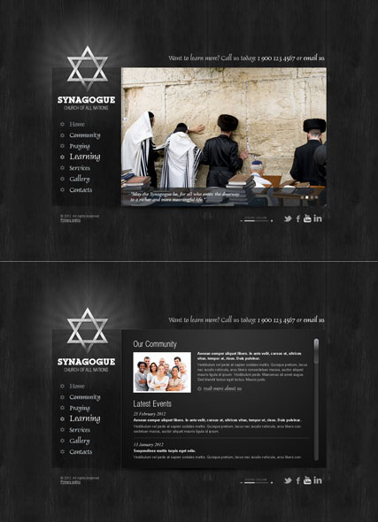 Synagogue HTML5 template ID:300111391