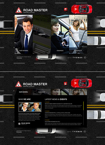 Driving School HTML5 template ID:300111413