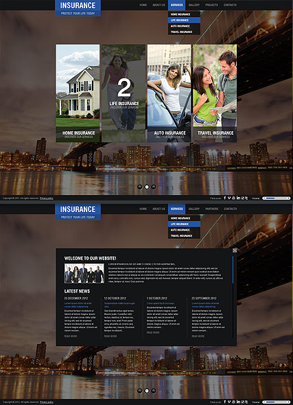 Insurance Company HTML5 template ID:300111421