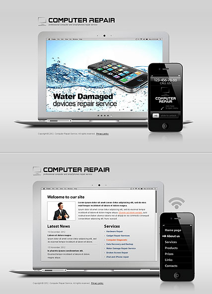 Gadgets Repair HTML5 template ID:300111422