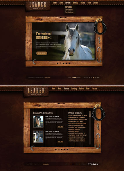 Horse Farm HTML5 template ID:300111427