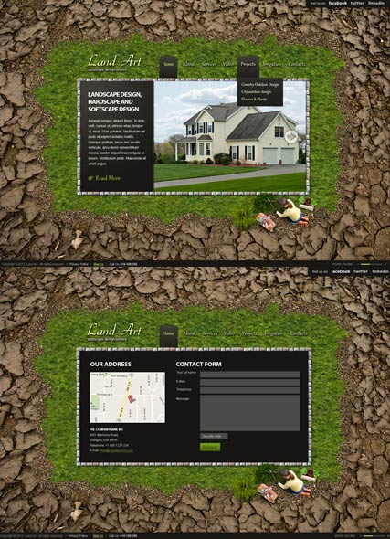 Land Art HTML5 template ID:300111429