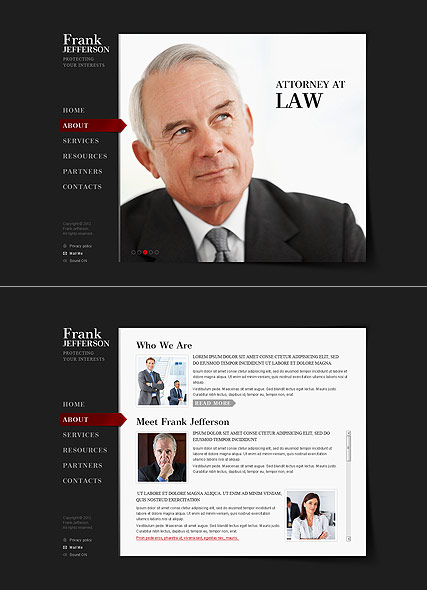 Private Lawyer HTML5 template ID:300111438
