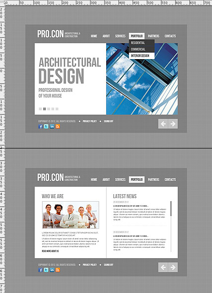 Architectural HTML5 template ID:300111458