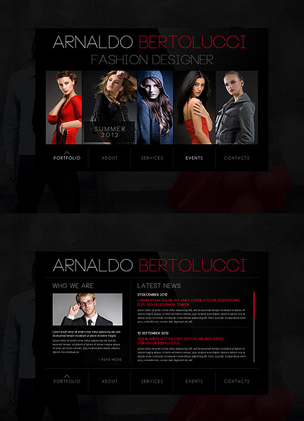 Fashion Designer HTML5 template ID:300111464