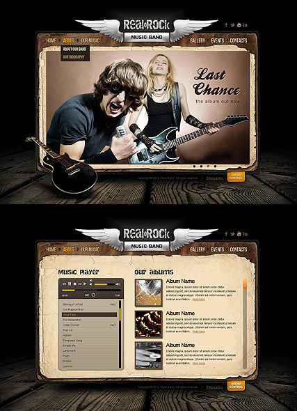 Rock Band HTML5 template ID:300111469