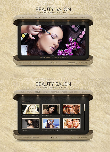 Beauty Salon HTML5 template ID:300111477