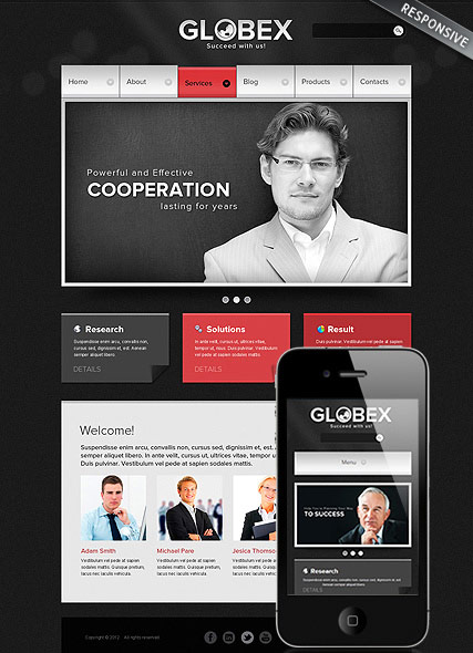 Global Business Wordpress template ID:300111498