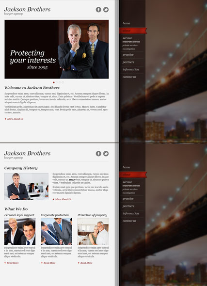 Private Lawyer HTML5 template ID:300111521
