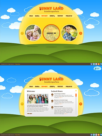 Kindergarten HTML5 template ID:300111529