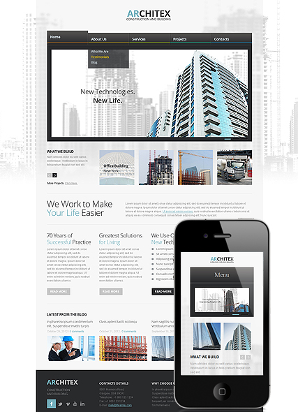 Architecture Wordpress template ID:300111535