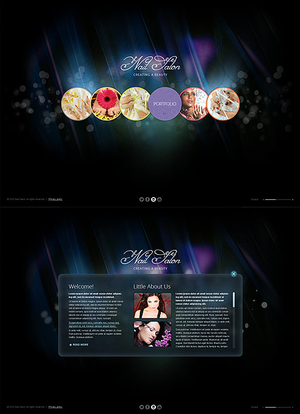 Nail Salon HTML5 template ID:300111539