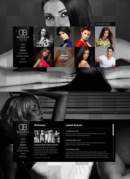 Model Agency HTML5 template ID:300111542