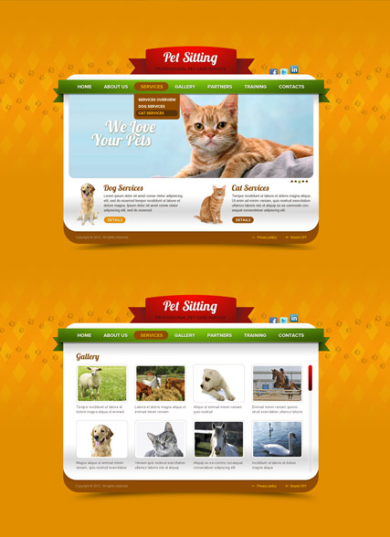 Pet Care HTML5 template ID:300111543