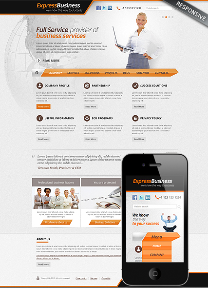 Express Business Wordpress template ID:300111560