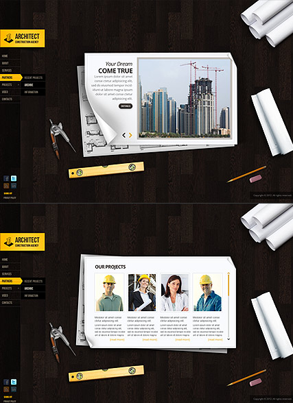 Architecture Design HTML5 template ID:300111580