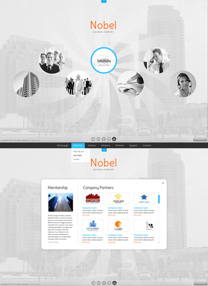 Business Circles HTML5 template ID:300111591
