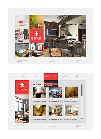 Interior Portfolio HTML5 template ID:300111604