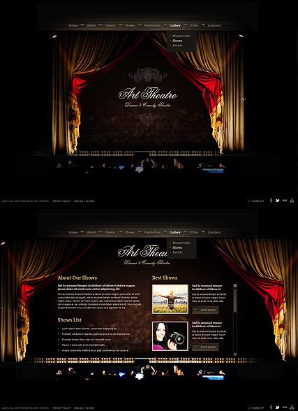 Theatre HTML5 template ID:300111610