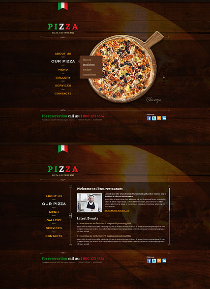 Pizza HTML5 template ID:300111613