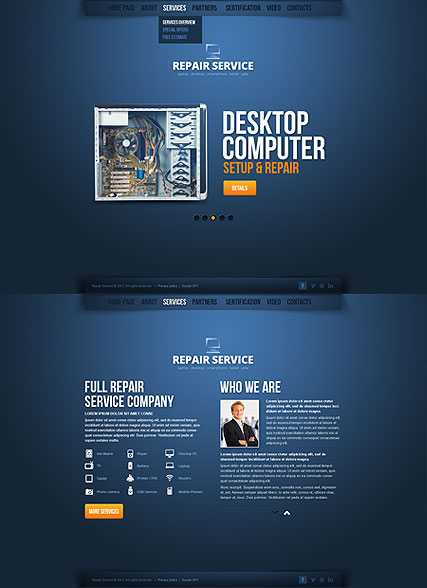 Repair Service HTML5 template ID:300111614