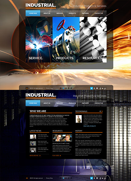 Industrial HTML5 template ID:300111646