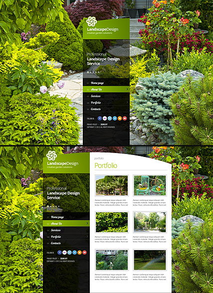 Landscape designing HTML5 template ID:300111661