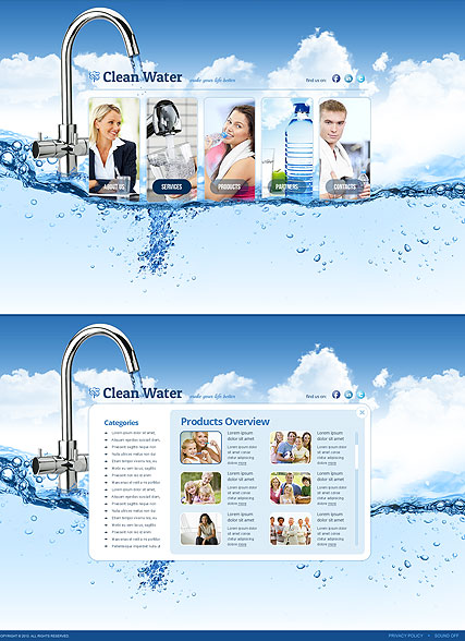 Water Filter HTML5 template ID:300111663
