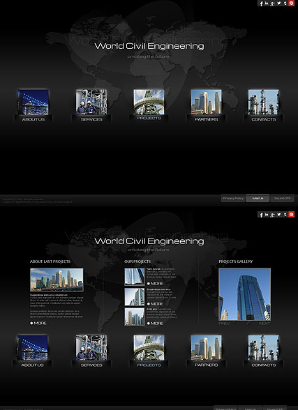 Civil Engineering HTML5 template ID:300111665