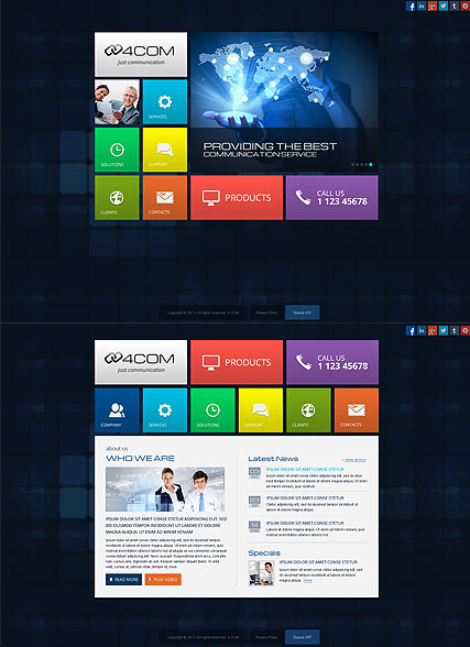 4 Communication HTML5 template ID:300111672