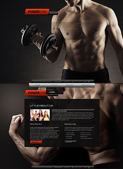 Gym Sport Club HTML5 template ID:300111676