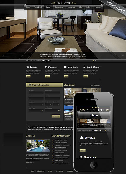 Best Hotel Wordpress template ID:300111715