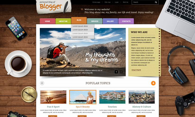 Blogger Wordpress template ID:300111717